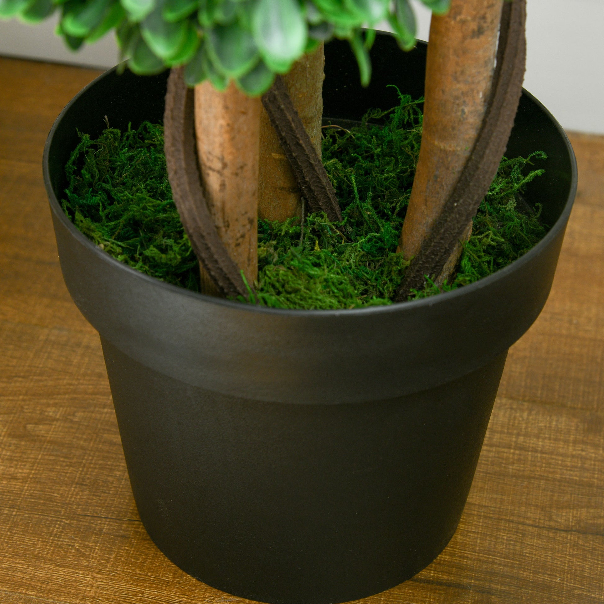 3.6ft Artificial Tree, Triple Ball Boxwood Topiary with Pot and Sandalwood Leaves, for Indoor Outdoor Home