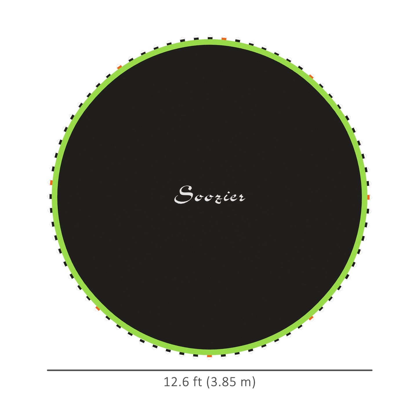Soozier Trampoline Replacement Mat, Fits 14' Trampoline w/ 80 V-Hooks & 5.5" Springs (Spring & Frame not Included), Green