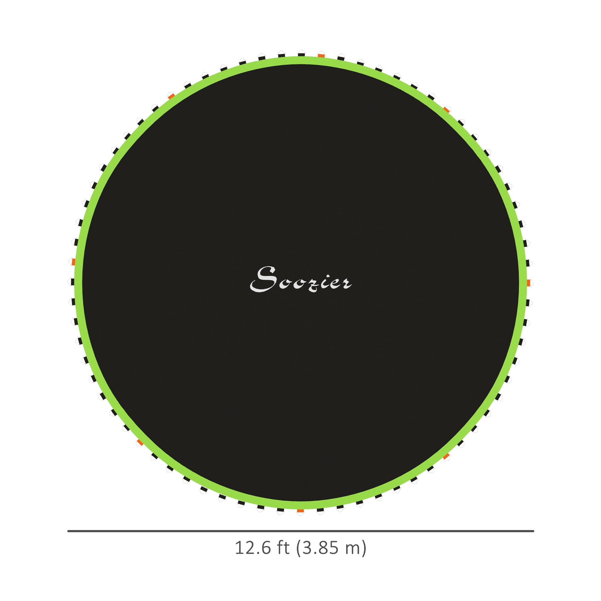 Soozier Trampoline Replacement Mat, Fits 14' Trampoline w/ 80 V-Hooks & 5.5" Springs (Spring & Frame not Included), Green