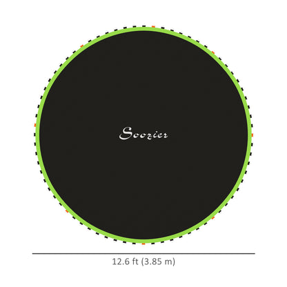 Soozier Trampoline Replacement Mat, Fits 14' Trampoline w/ 80 V-Hooks & 5.5" Springs (Spring & Frame not Included), Green