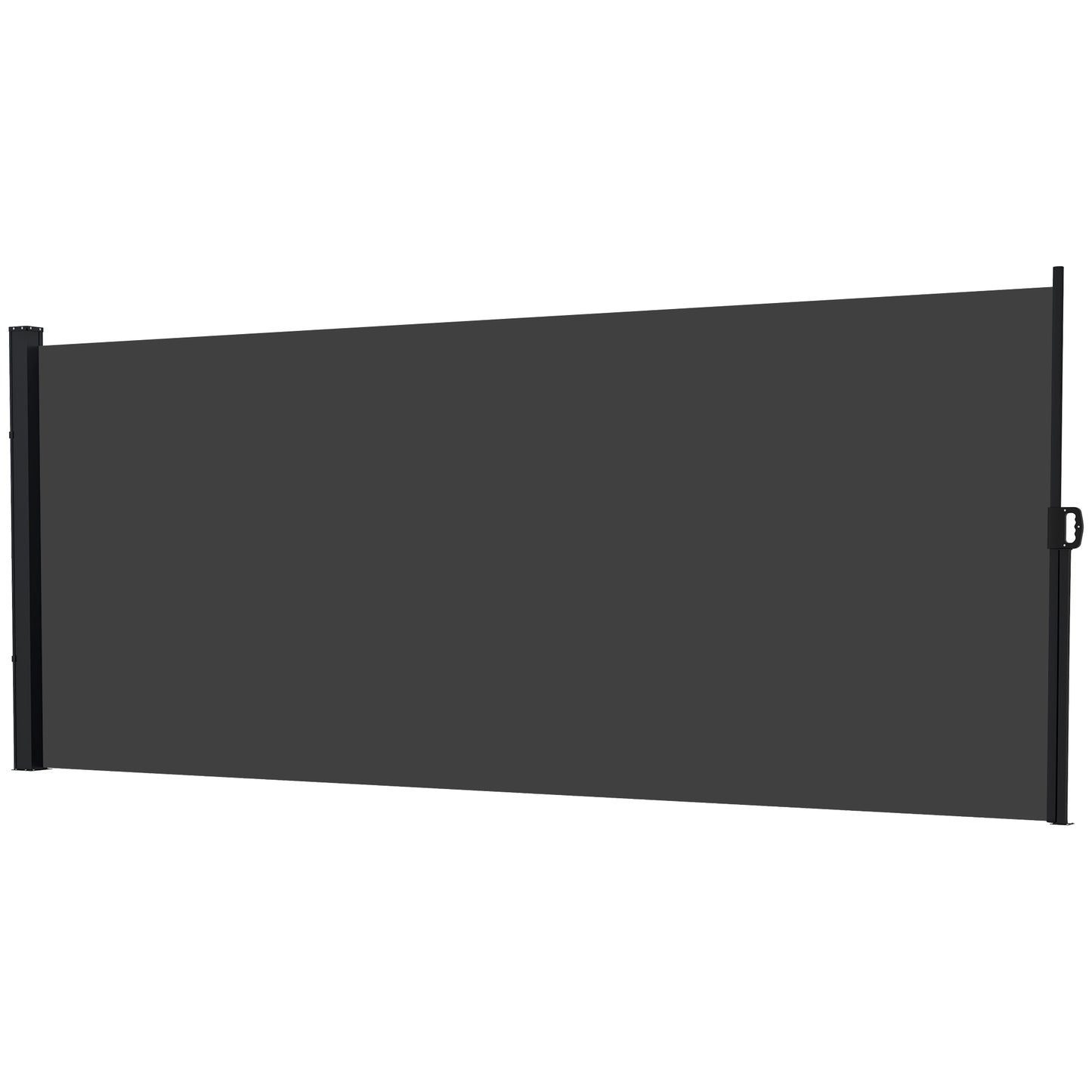 13' x 6' Retractable Side Awning, Outdoor Privacy Screen for Garden, Hot Tub, Balcony, Terrace, Pool, Black