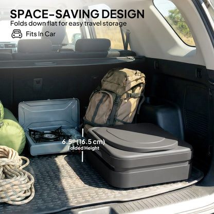 Portable Toilet for Adults Foldable Porta Potty 12 Coagulant Packets for Camping Travel RV Outdoor Use