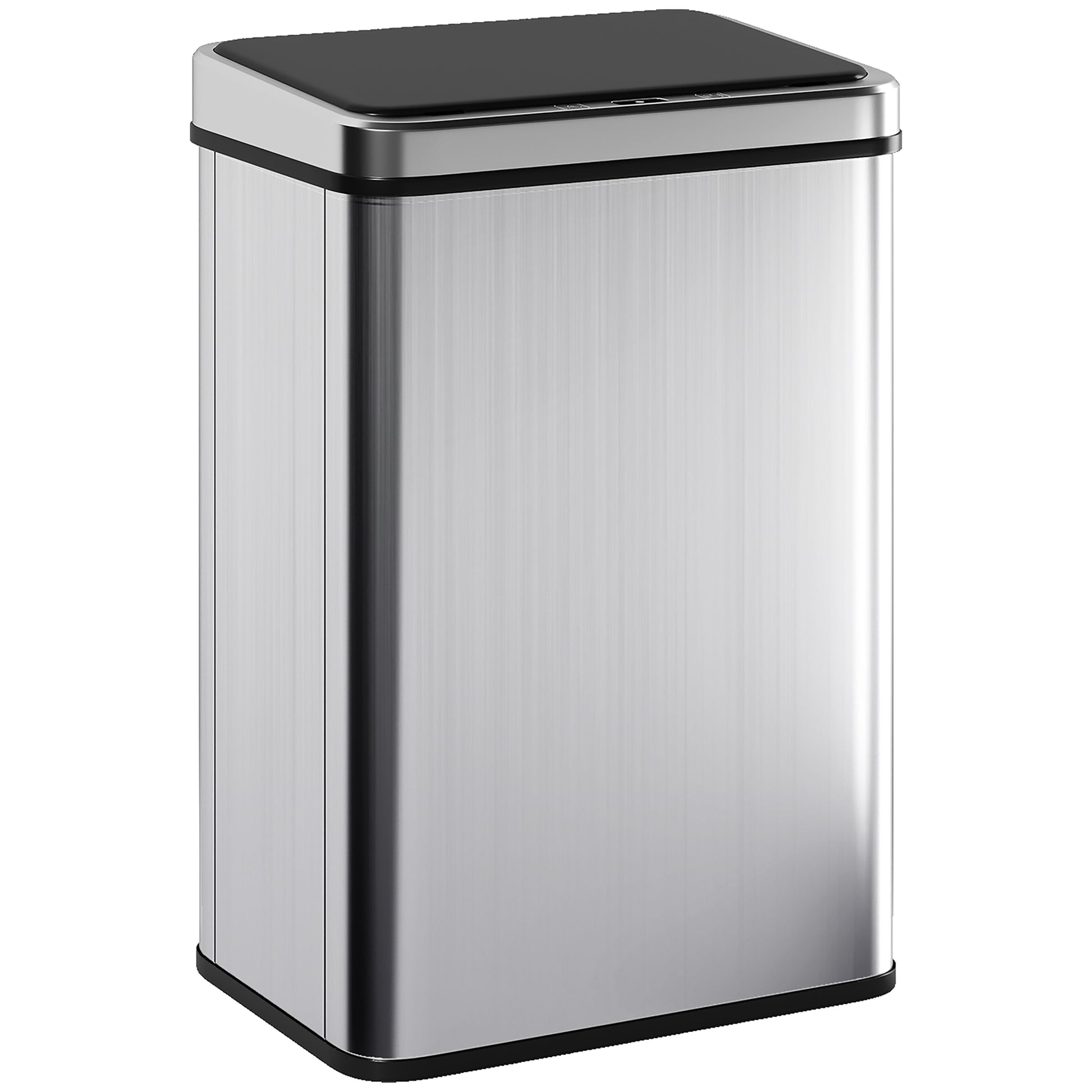 10.6 Gallon Automatic Garbage Can with Soft-Close Lid, Touchless Trash Can with Fingerprint Resistant Stainless Steel