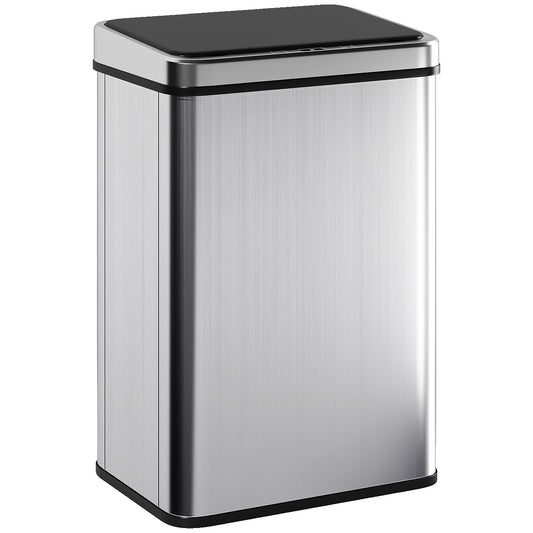10.6 Gallon Automatic Garbage Can with Soft-Close Lid, Touchless Trash Can with Fingerprint Resistant Stainless Steel