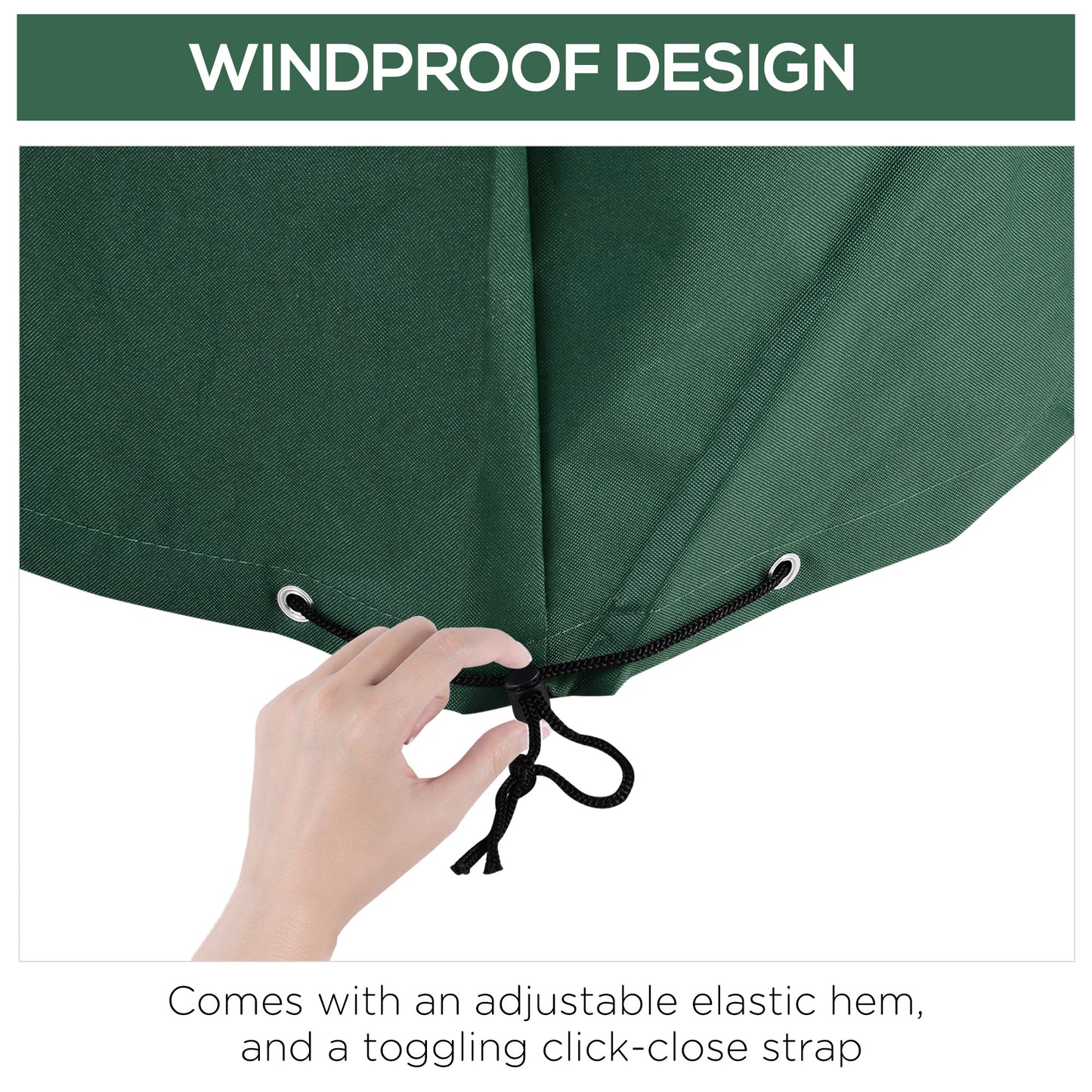 Patio Furniture Covers, Waterproof, Windproof and Anti-UV 300D Oxford Fabric Large Outdoor Furniture Cover for Outdoor Sectional Sofa Set, 97" x 65" x 26", Green