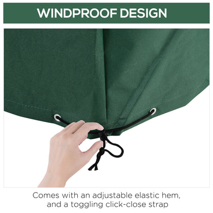 Patio Furniture Covers, Waterproof, Windproof and Anti-UV 300D Oxford Fabric Large Outdoor Furniture Cover for Outdoor Sectional Sofa Set, 97" x 65" x 26", Green