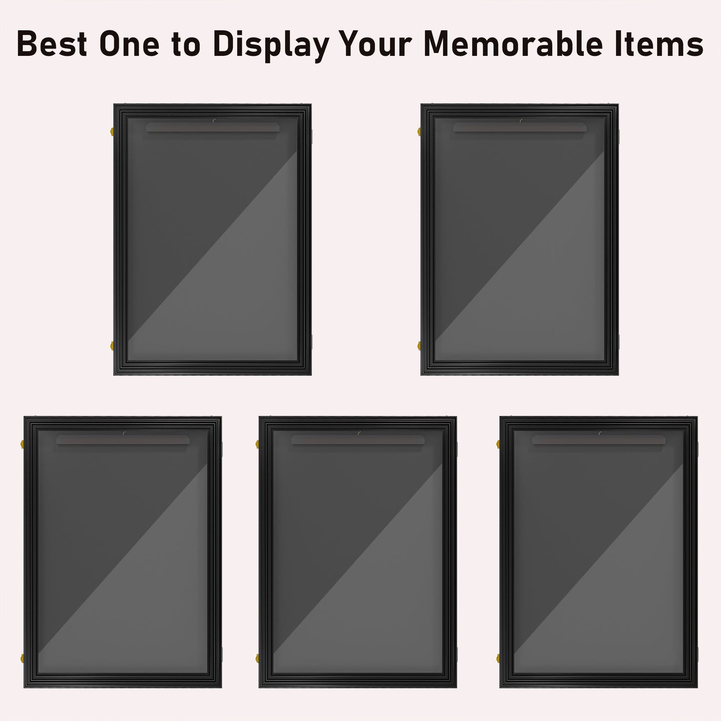 24" x 32" Hockey Jersey Frame, Jersey Shadow Box for Basketball, Football, Baseball, Black