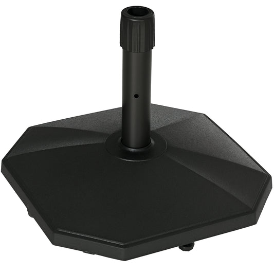48lbs Concrete Square Patio Umbrella Base Weight, Outdoor Umbrella Stand Holder for Lawn, Deck, Backyard, Garden, Black