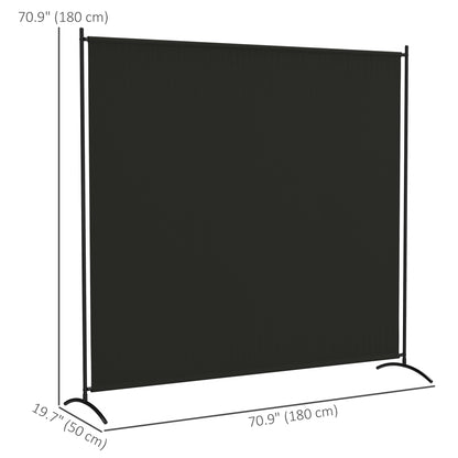 Single Panel Room Divider, UV30+ Privacy Screen, Indoor Outdoor Privacy Panel with Stable Base, Black
