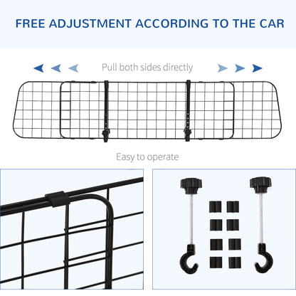 Adjustable Dog Car Barrier, Heavy Duty Dog Fence Car Safety Guard Gate for SUV, Vans, Trucks