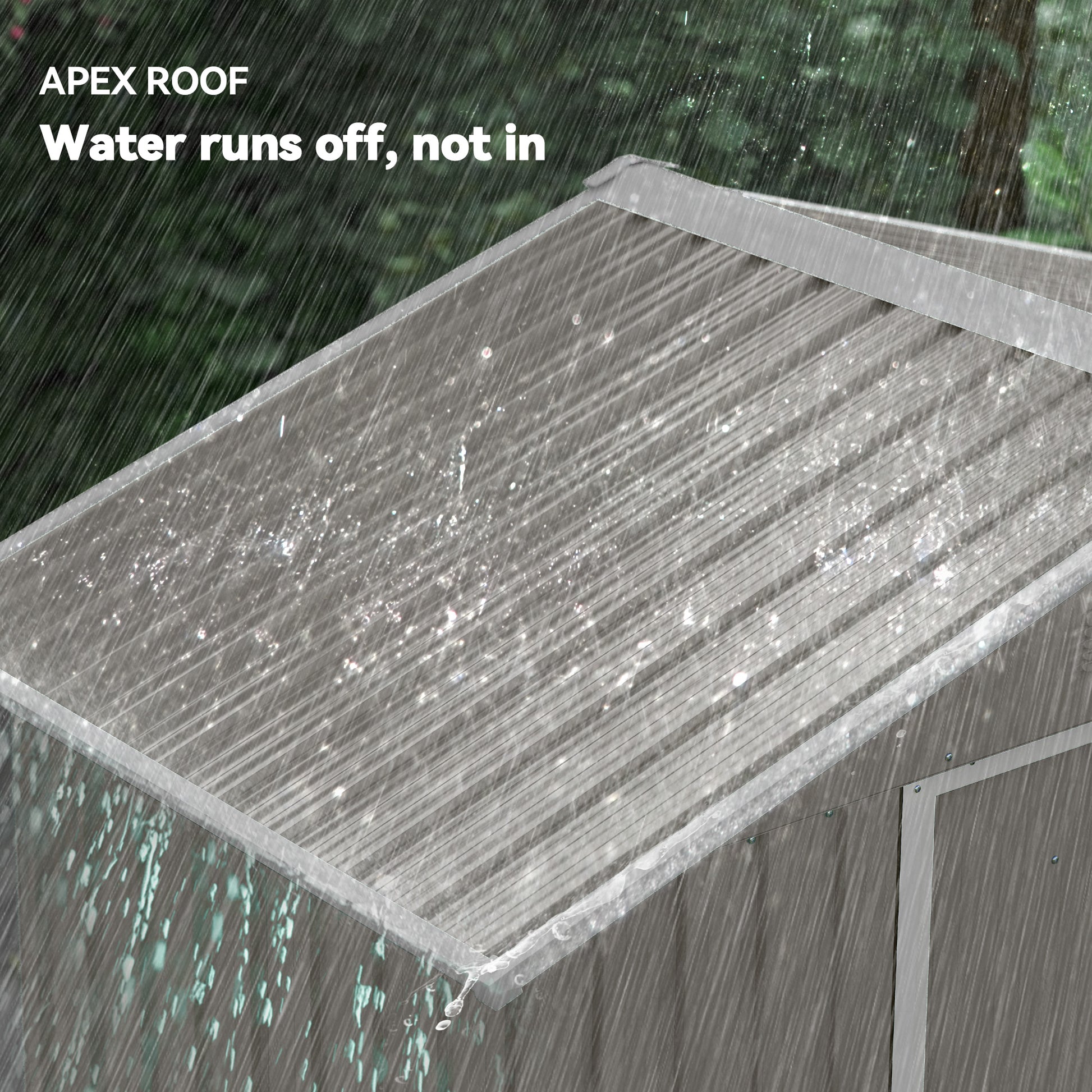 6.5x3.5ft Metal Garden Storage Shed for Outdoor Tool Storage with Double Sliding Doors and Vents, Grey