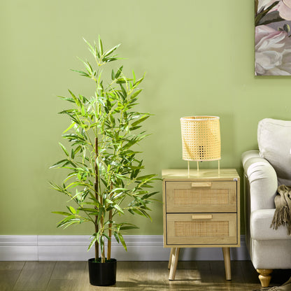 4ft Artificial Tree, Indoor Fake Bamboo with Pot, for Home Office Living Room Decor