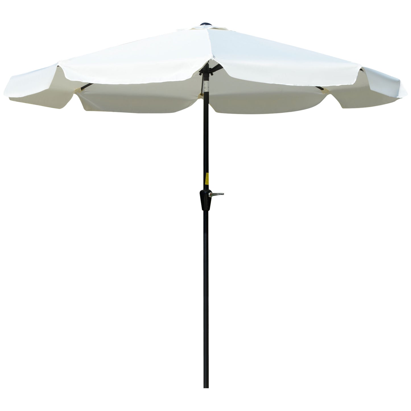 8.5 ft Outdoor Market Table Umbrella, Round Patio Umbrella with Tilt and Crank for Garden, Backyard, Deck, Cream White