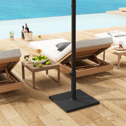 Patio Umbrella Base, 40 lbs Concrete Heavy Duty Umbrella Base for 1.5"/1.9", Black