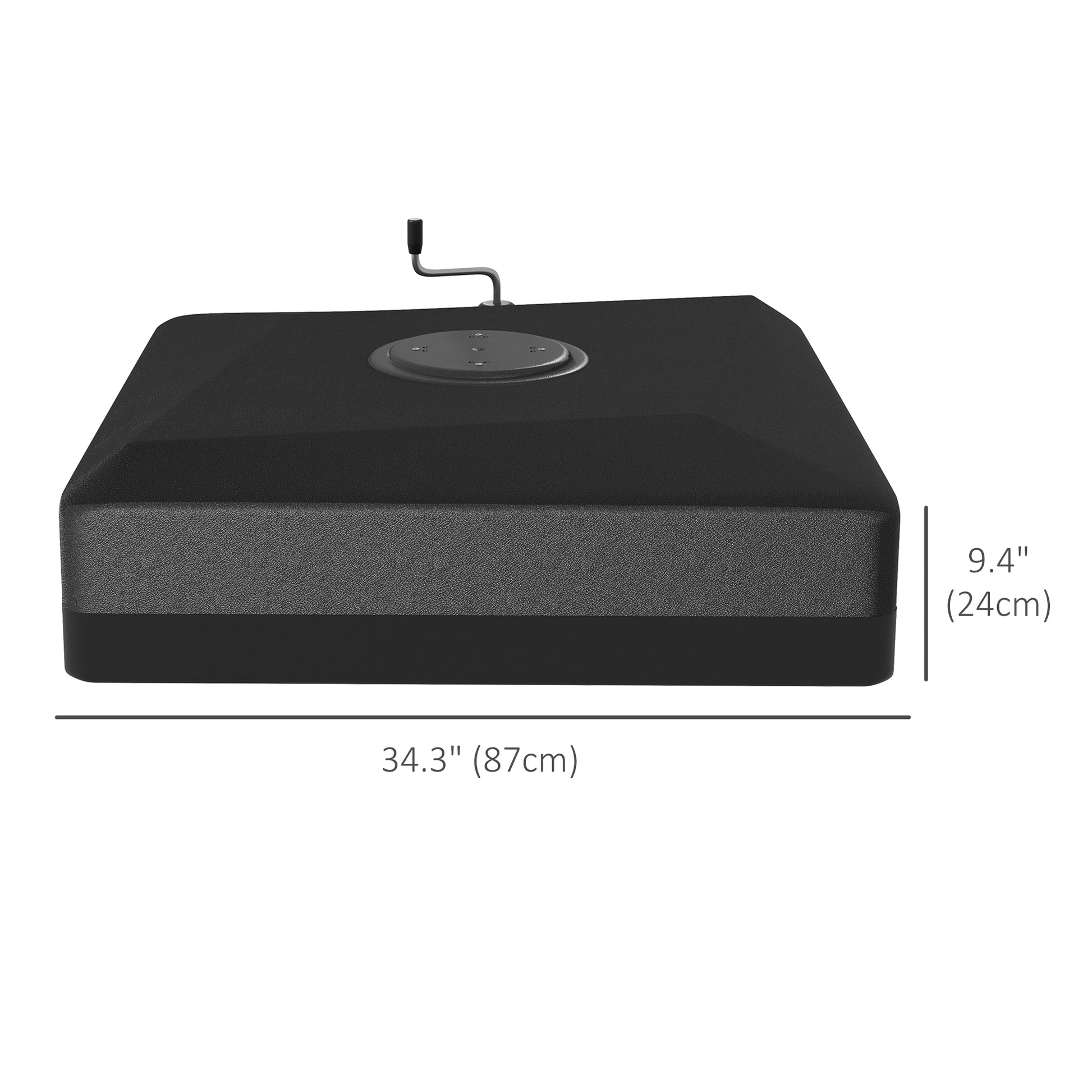 Cantilever Umbrella Base with Liftable Wheel, Heavy Duty Fillable Umbrella Stand with Adjustable Foot Pads