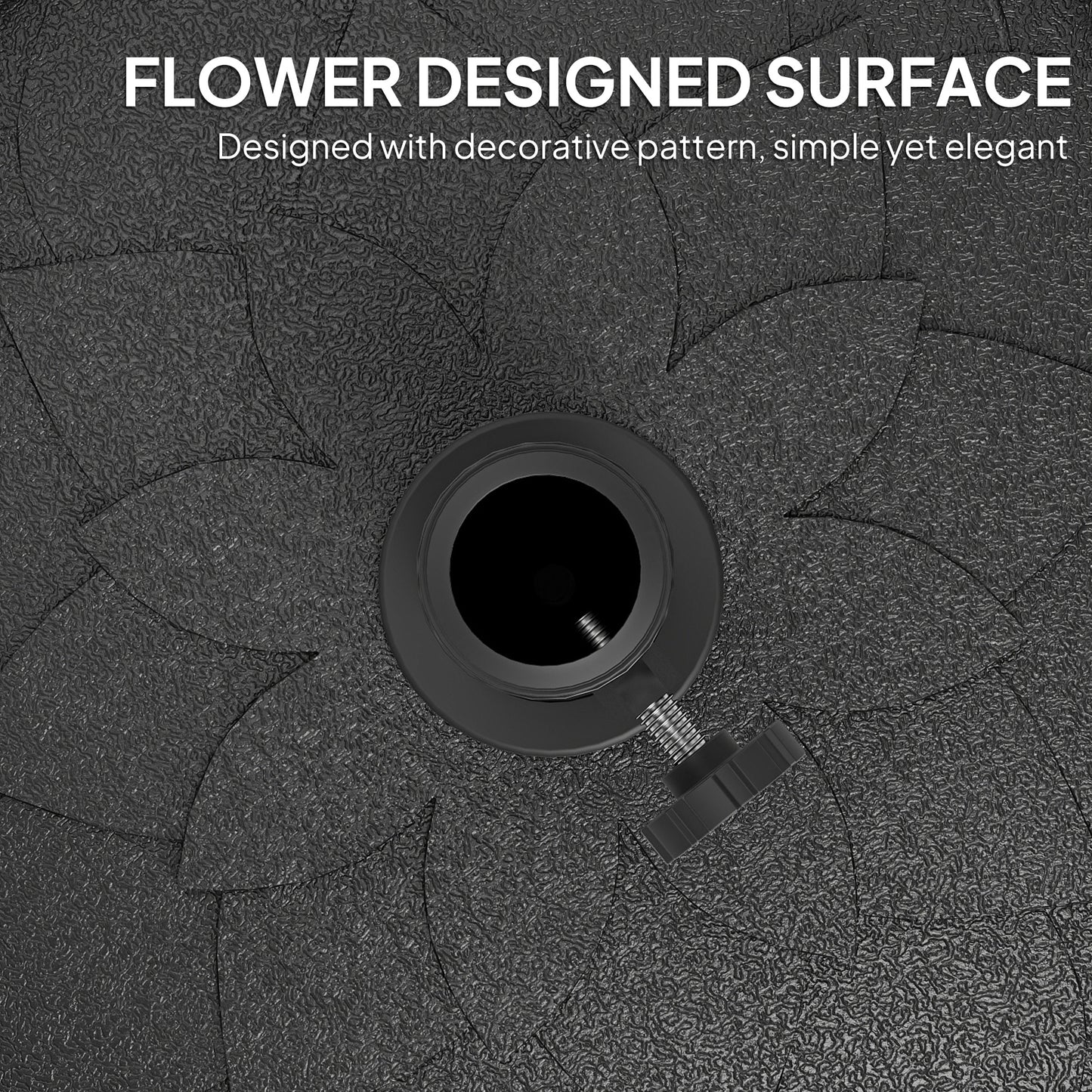 Round Patio Umbrella Base, 26 lbs Resin Umbrella Stand Base, Heavy Duty Patio Umbrella Holder, Black