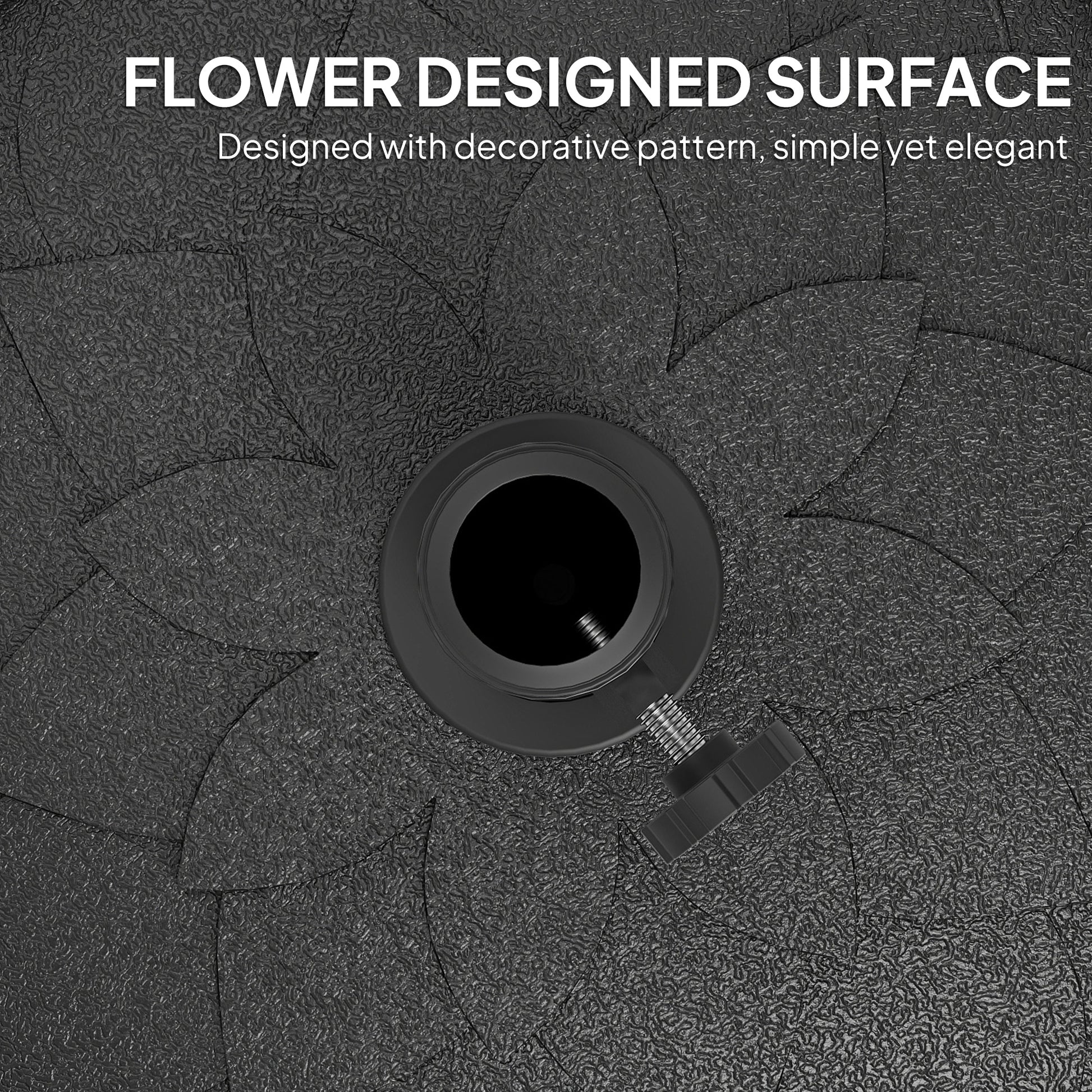 Round Patio Umbrella Base, 26 lbs Resin Umbrella Stand Base, Heavy Duty Patio Umbrella Holder, Black