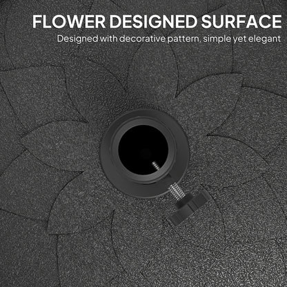 Round Patio Umbrella Base, 26 lbs Resin Umbrella Stand Base, Heavy Duty Patio Umbrella Holder, Black