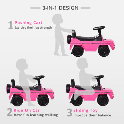 Aosom Compatible Baby Toddler Push Car Foot-to-Floor Ride-On Wheel Mercedes-Benz G350 Licensed Pink