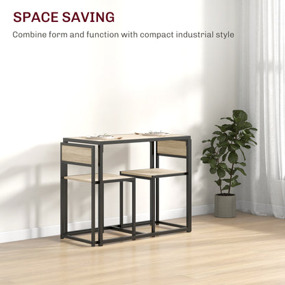 Dining Table Set, Industrial Dining Set for 2, Kitchen Table and Chairs for Small Space, Dining Room Table with Chairs