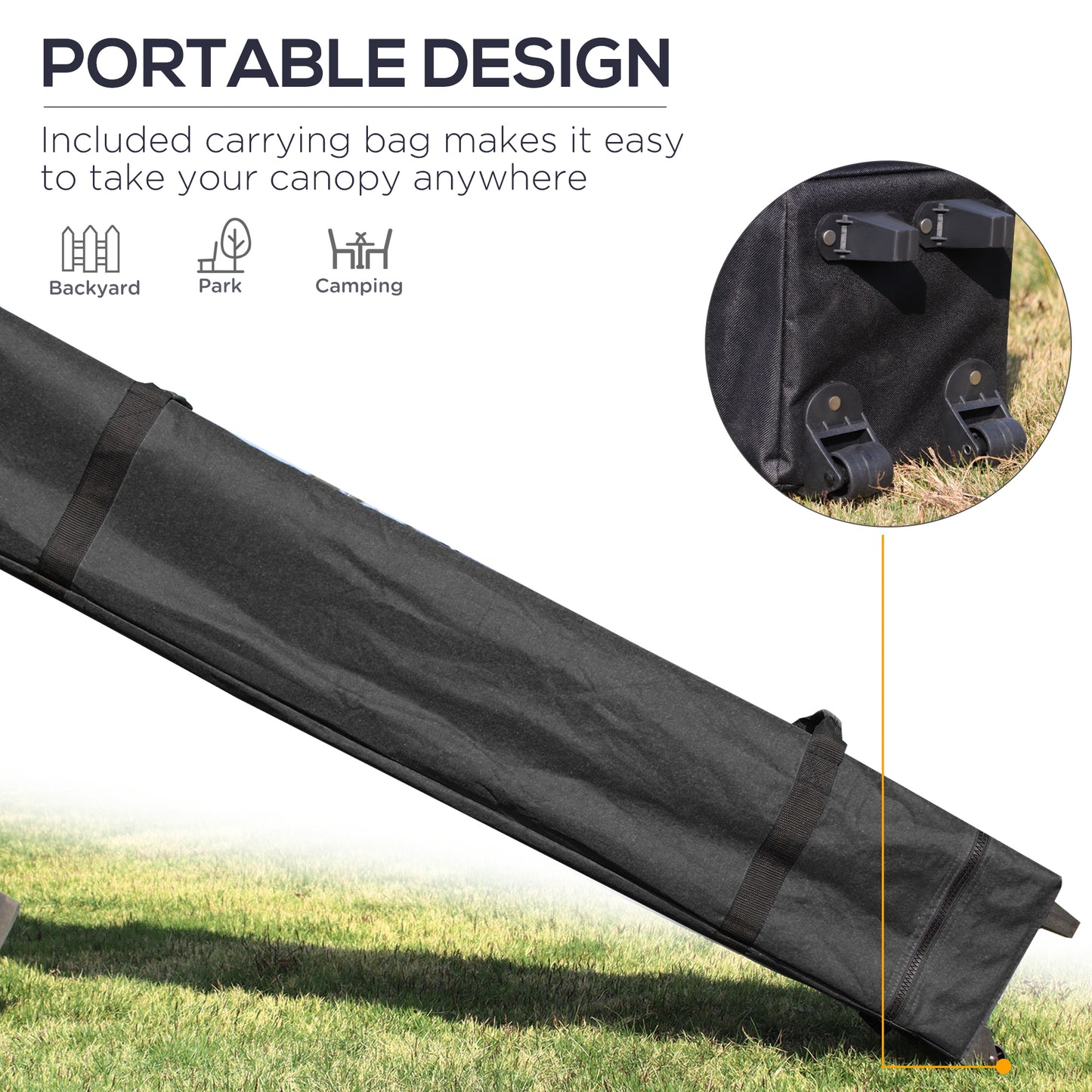 20' x 10' Folding Pop Up Canopy Tent with Sidewalls, Windows, Weight Bags and Carrying Bag, White