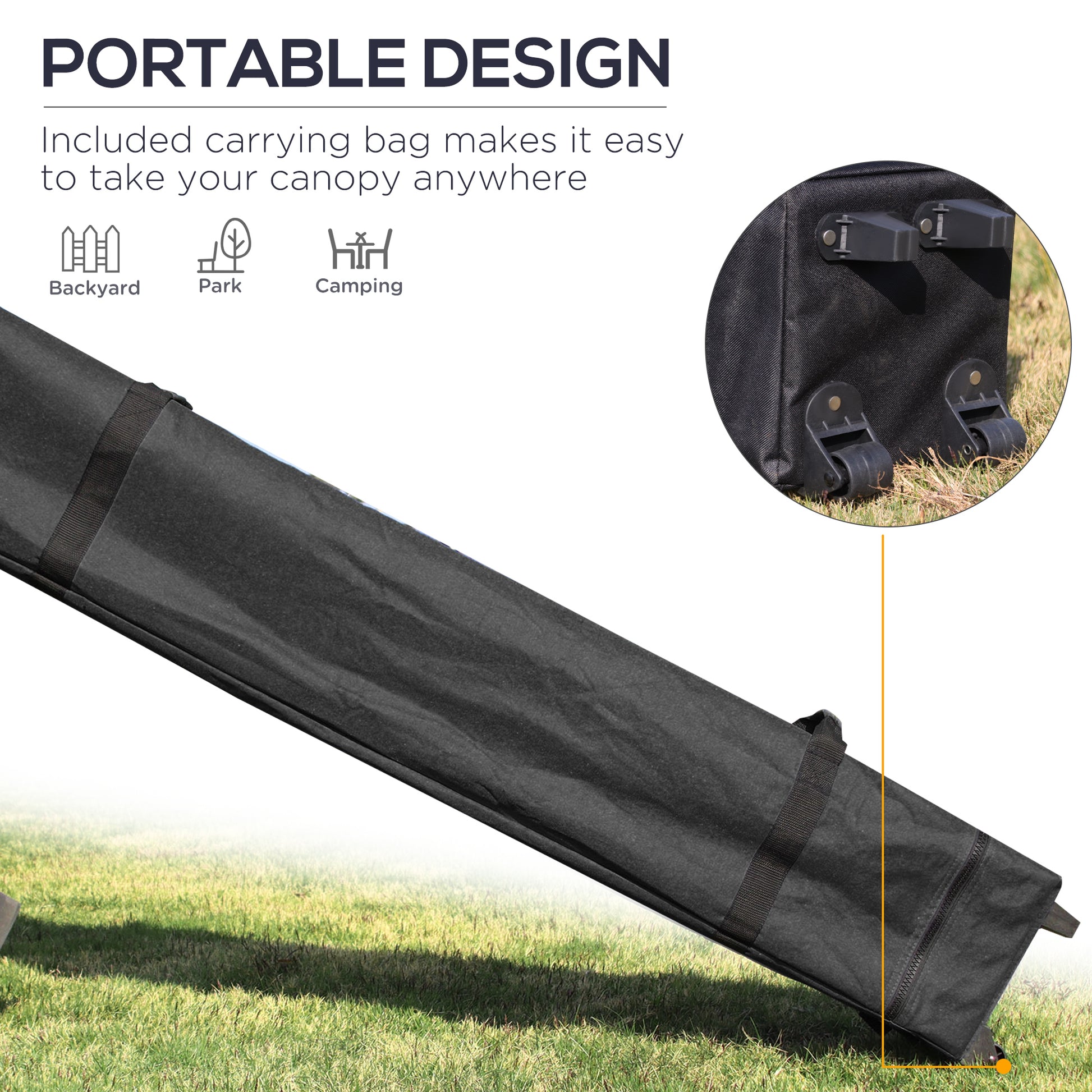 20' x 10' Folding Pop Up Canopy Tent with Sidewalls, Windows, Weight Bags and Carrying Bag, White