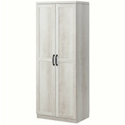 63" Kitchen Storage Cabinet with 5-tier Adjustable Shelves Pantry Cabinet with Doors for Kitchen, Laundry Room, Distressed White