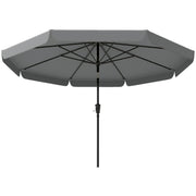 10 ft Patio Umbrella with Push Button Tilt and Crank, Outdoor Market Table Umbrella Parasol, Dark Grey