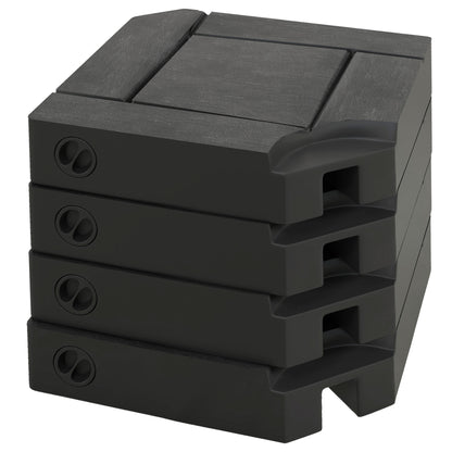 4PCs Patio Umbrella Base, Water or Sand Filled Cantilever Umbrella Weights for Cross Base with Handles, HDPE