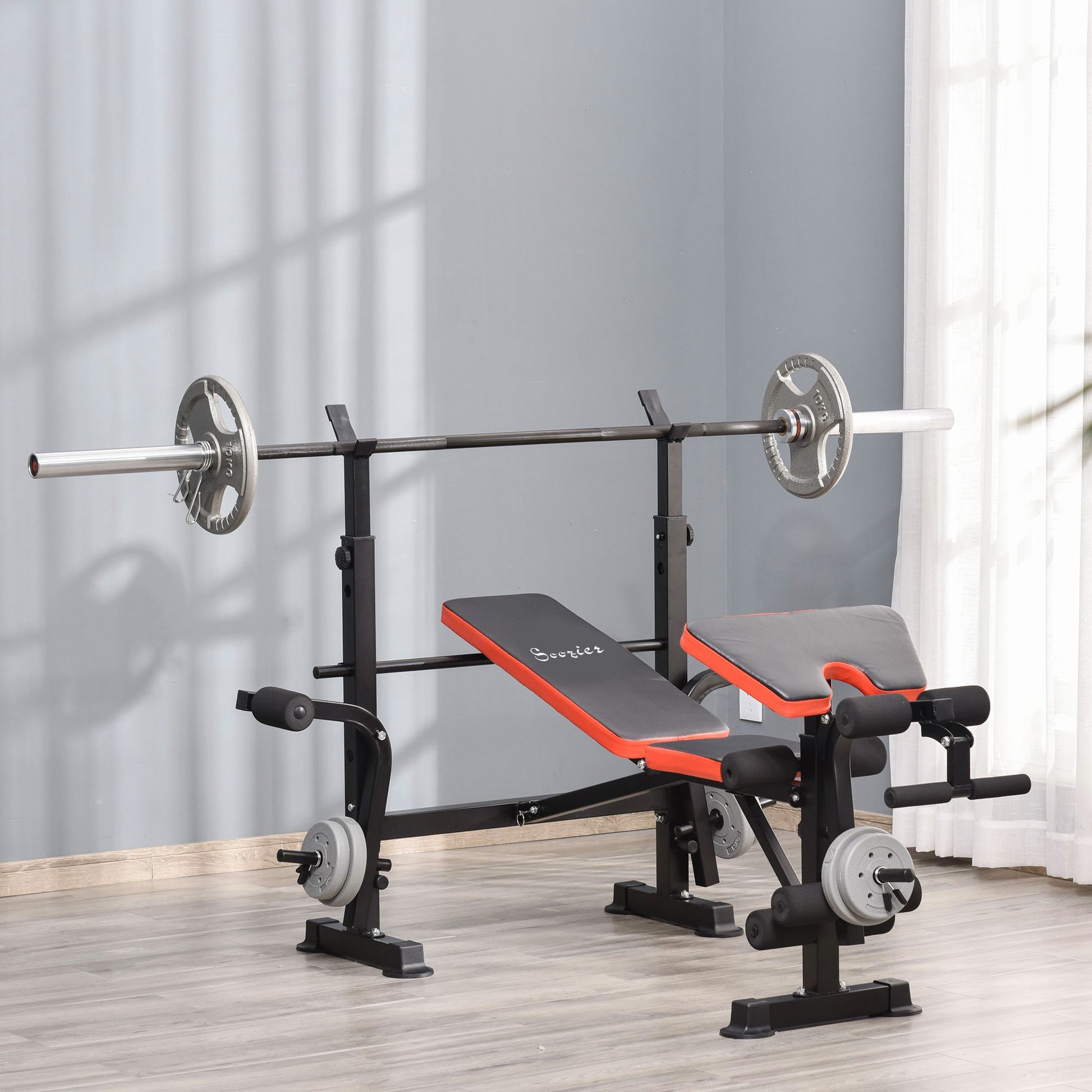 Soozier Adjustable Weight Bench for Weight Lifting and Strength Training
