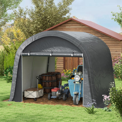 10' x 10' Outdoor Storage Tent, Heavy Duty and Waterproof Portable Shed for Bike, Motorcycle & Garden Tools