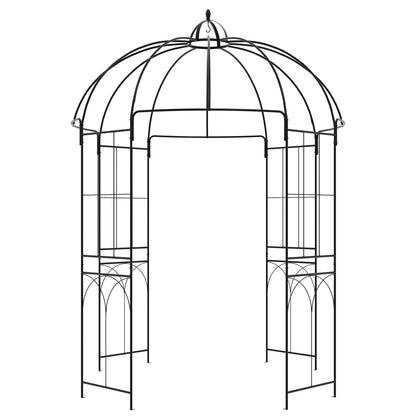 Birdcage Shape Arbour, Metal Garden Arbour Pergola Pavilion for Climbing Plants, Lights, French Style Arch Trellis
