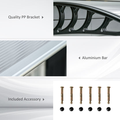 Awning Door Canopy, 78.7" x 37.8", Polycarbonate Front Door Outdoor Patio Cover for UV Protection, Clear