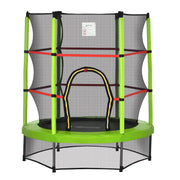55" Kids Trampoline with Enclosure Net for Indoor/Outdoor, Trampoline for Boys and Girls Age 3-6 Years, Green