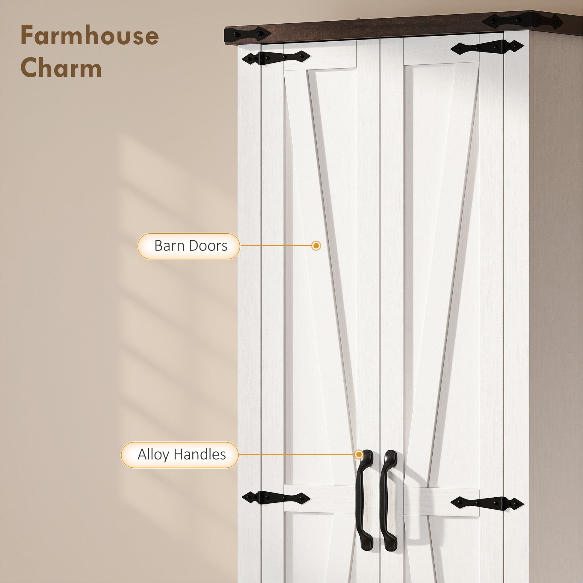 71" Pantry Cabinet, Kitchen Storage Cabinet with Adjustable Shelves, 2 Doors and Drawer for Dining Room, White