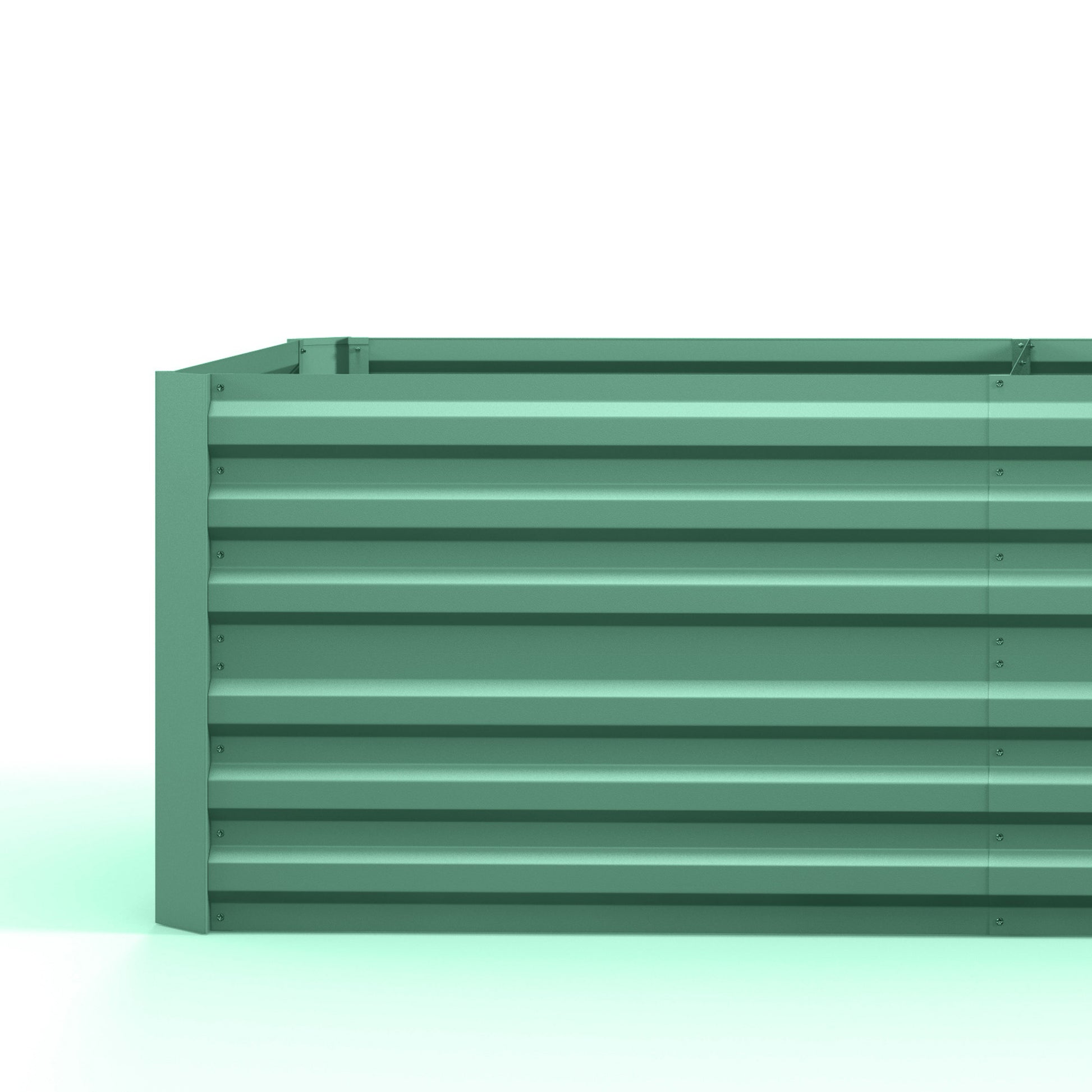 Galvanized Raised Garden Bed, Steel Outdoor Planters with Reinforced Rods, 71" x 35" x 23", Light Green