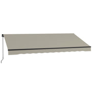 13' x 10' Retractable Awning, UV 30+ Resistant Sunshade Shelter with Adjustable Angle from 45-85°, Light Grey