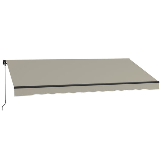 13' x 10' Retractable Awning, UV 30+ Resistant Sunshade Shelter with Adjustable Angle from 45-85°, Light Grey