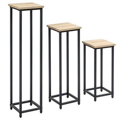 3 Packs Plant Stand Indoor, Metal Plant Stand Outdoor Plant Rack, Decorative Flower Display Holder for Patio Garden