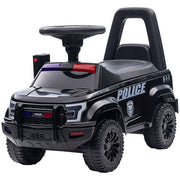 Aosom Kids Ride On Sliding Car with Hidden Under Seat Storage, Foot-to-Floor Design, Black