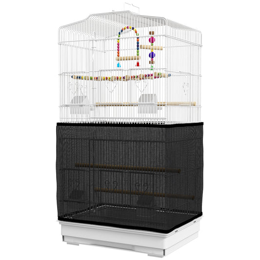 36" Bird Cage with Accessories, Handle, Mesh Cover, Tray, White