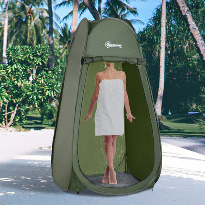 Army Green Popup Shower Tent - Portable Changing Room