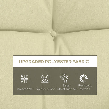 4-Piece Back and Seat Cushion Pillows Replacement and Pillows, Patio Chair Cushions Set with Ties, Cream White