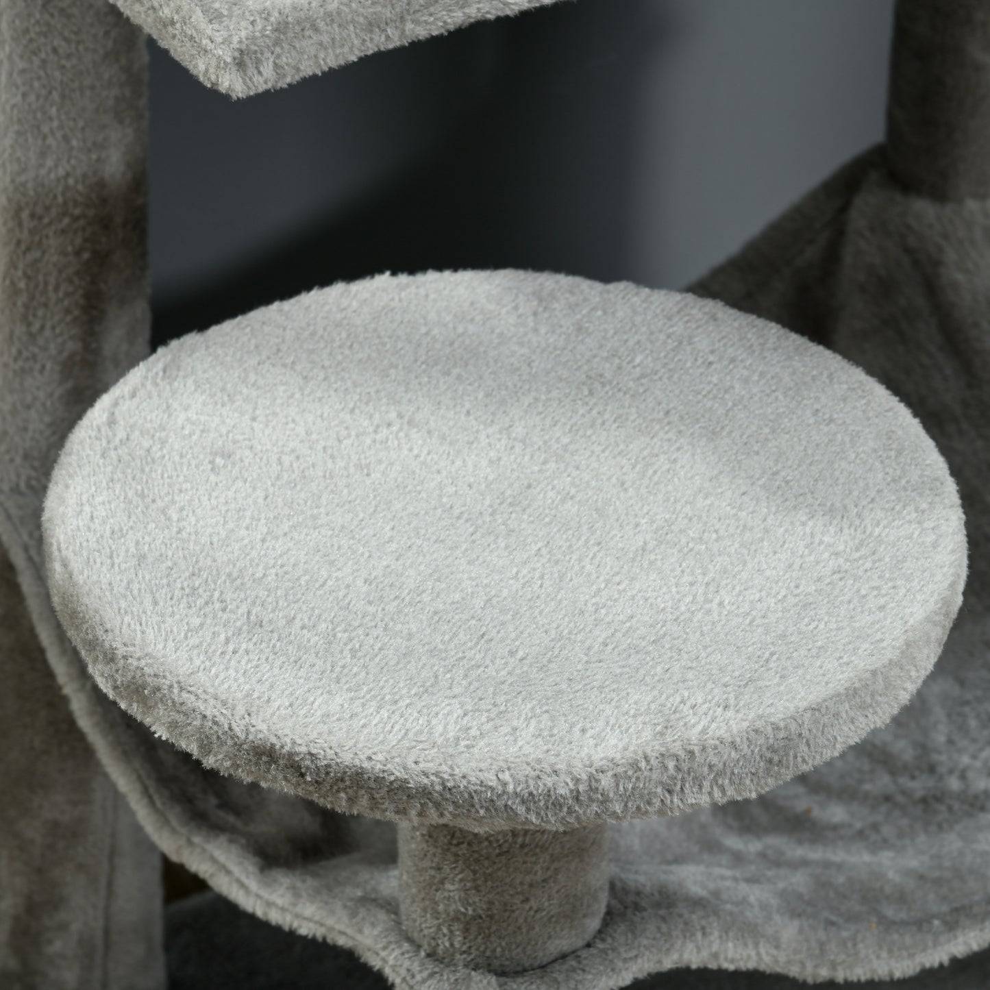 Tall Cat Tree for Indoor Cats, 56" Multi-Level Cat Tower with Hammock, Cat Bed, Cat Condo with Sisal Scratching Posts, Grey