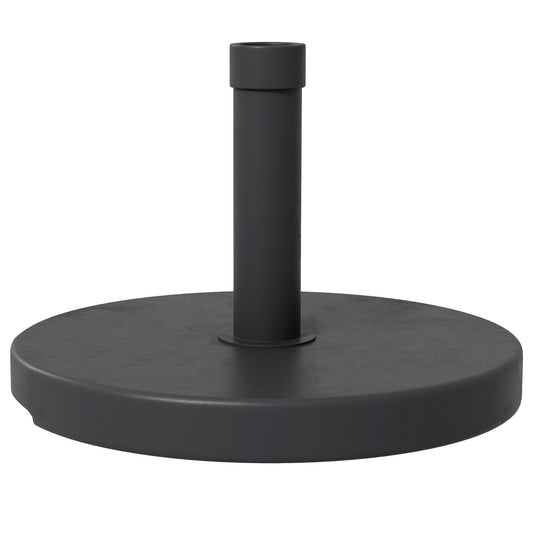 33 lbs Concrete Parasol Base, Heavy Duty Patio Umbrella Stand, 18.3" Round Garden Parasol Holder, Black