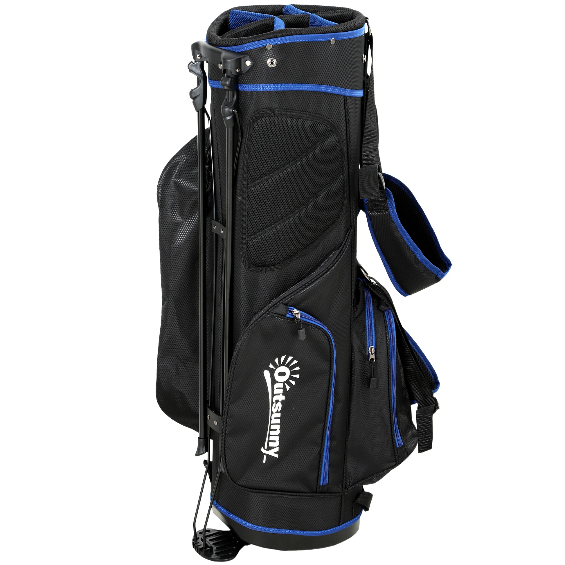 Ultra-Lightweight Golf Stand Bag with 6-Way Dividers and Cooler Pocket, All-Weather Men's Golf Bag, Blue