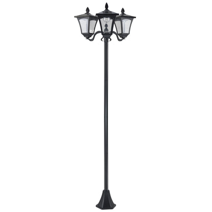 Outdoor Solar Lamp Post, Vintage Style, Dimmable, Waterproof, for Garden Lawn Pathway Walkway, Black