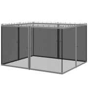 Replacement Mosquito Netting for Gazebo 10' x 12' Black Screen Walls for Canopy with Zippers, Dark Grey