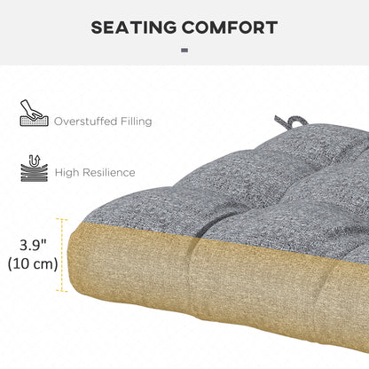 4-Piece Seat Cushion Pillows Replacement, Patio Chair Cushions Set with Ties for Indoor Outdoor