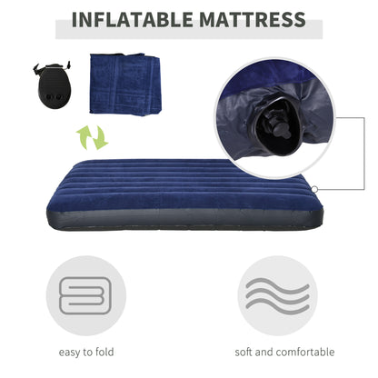 All in 1 Camping Combo Portable Folding Camping Tent Cot Air Mattress w/ Carry Bag and Pump Hiking Shelter Sleeping Bed Dark Green